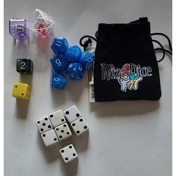 Large Assorted Polyhedral Dice Collection Wiz Dice & Koplow Gaming Supplies - Picture 8 of 10